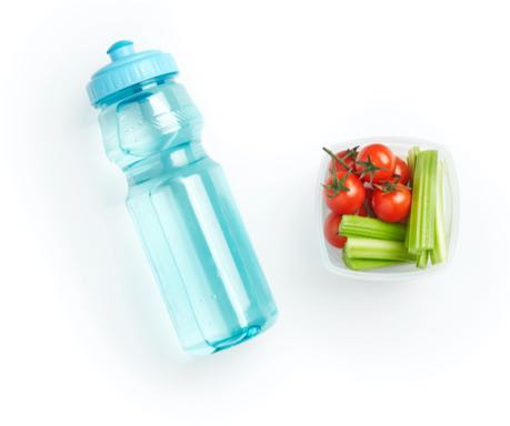 healthy lunchbox and water bottle