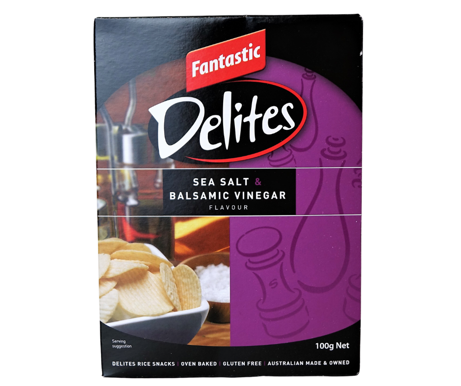 Delites snacks sea salt and balsamic vinegar