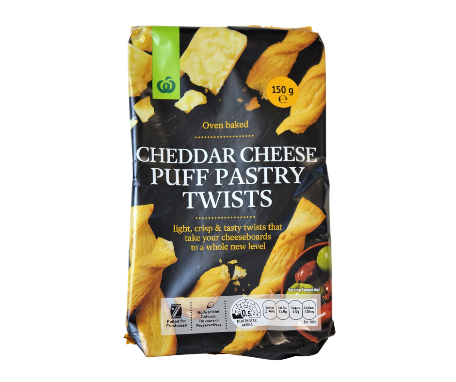 Woolworths Cheddar Cheese Puff Pastry 