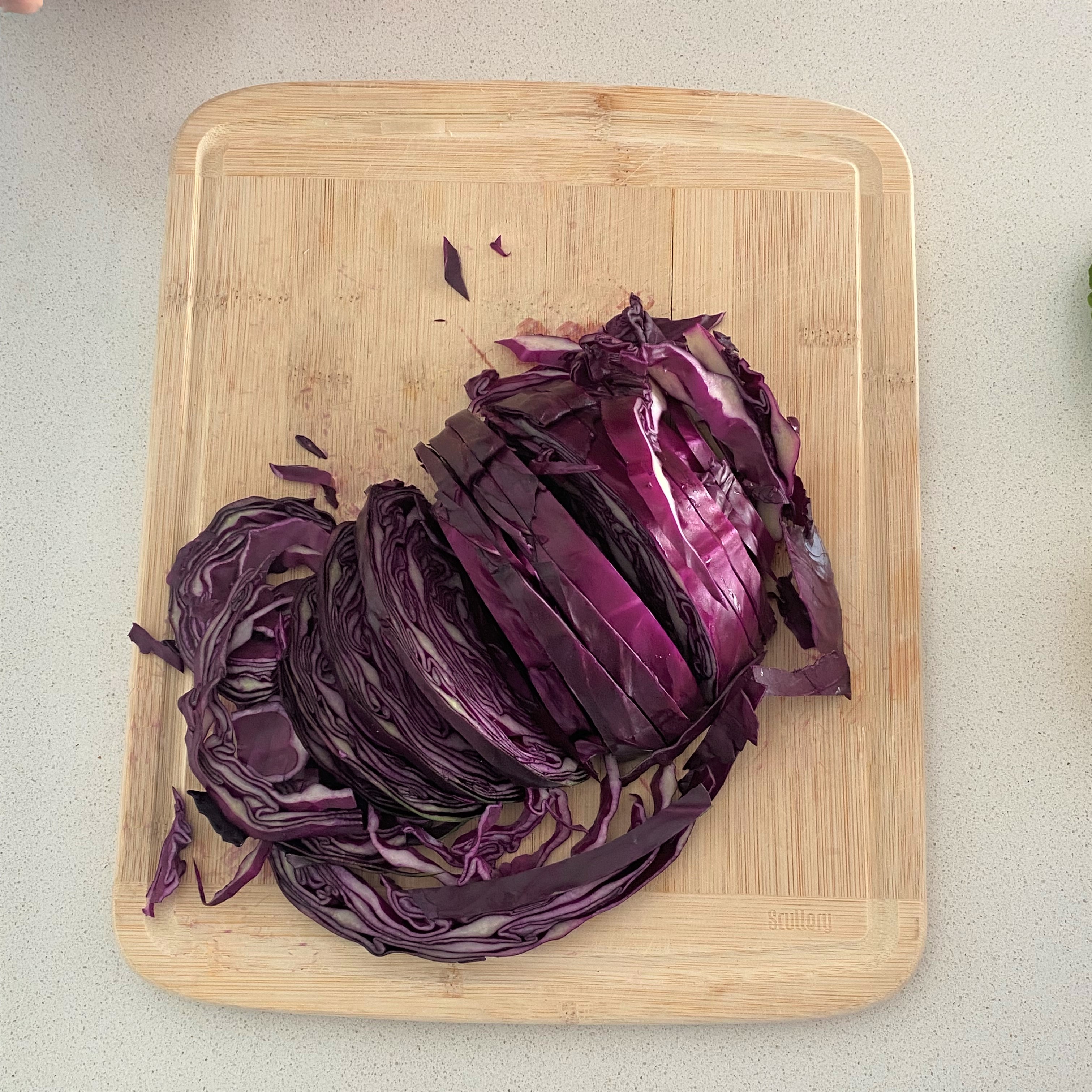Cut up cabbage
